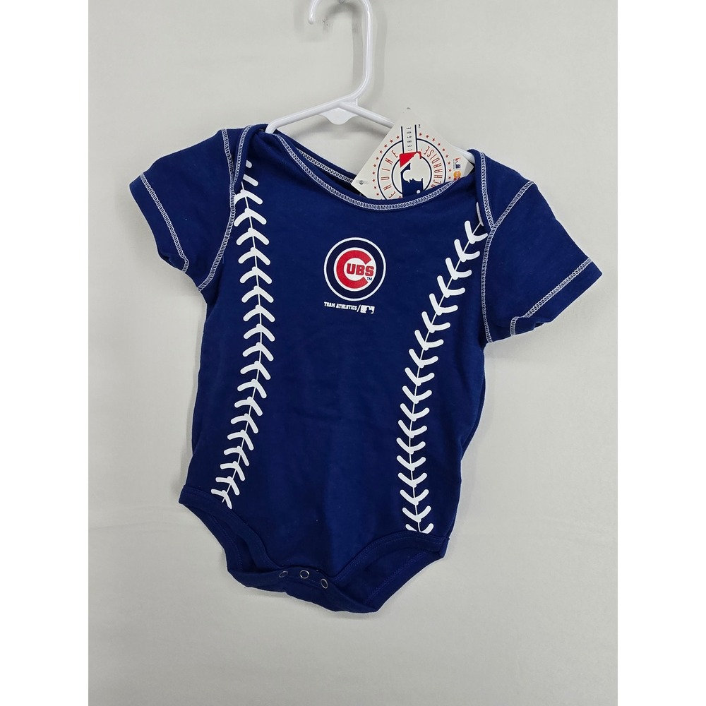 MLB Chicago Cubs Baby Bodysuit Royal Blue Baseball Stitch Team Athletics 12M NWT